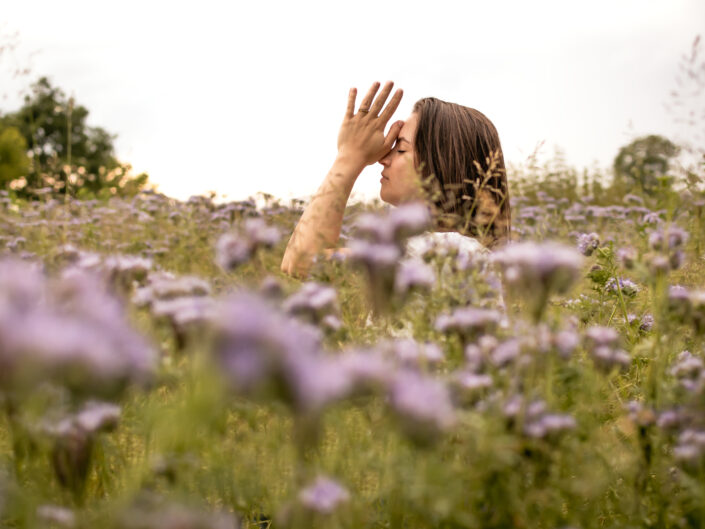 Shooting im Blumenmeer mit T